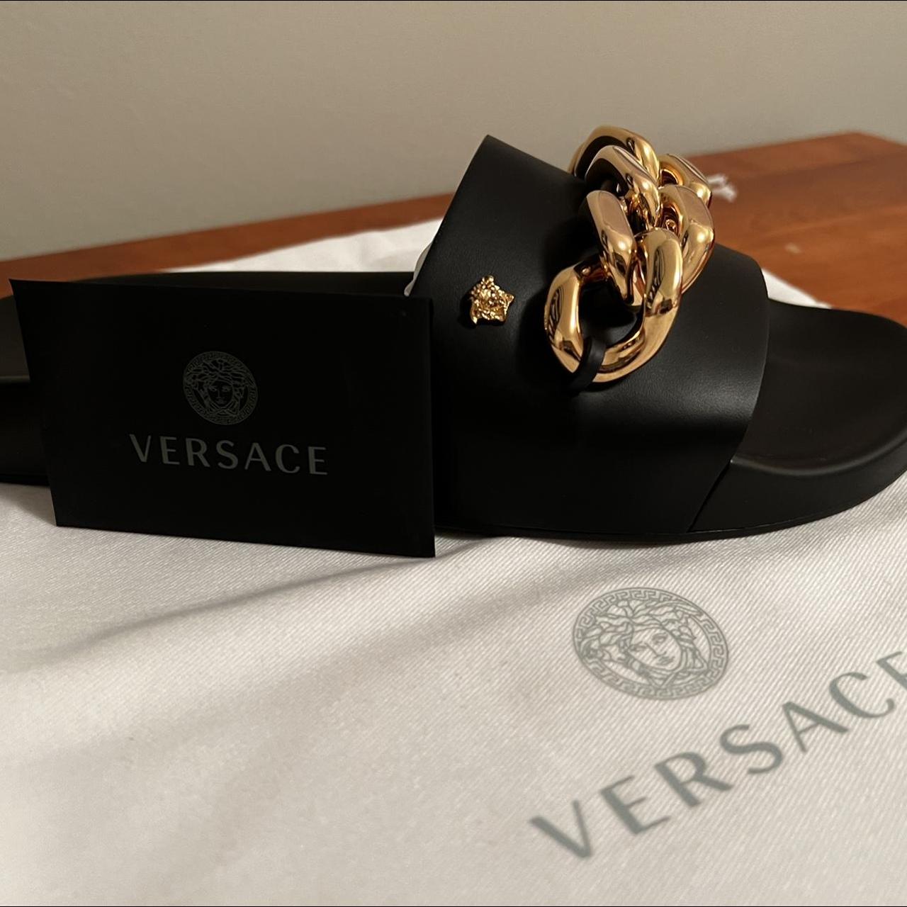 Versace Wmns Slide - brand new, comfortable black... - Depop
