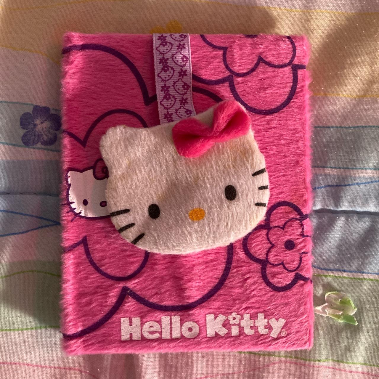 Y2K light green and hot pink Hello Kitty fabric mini - Depop