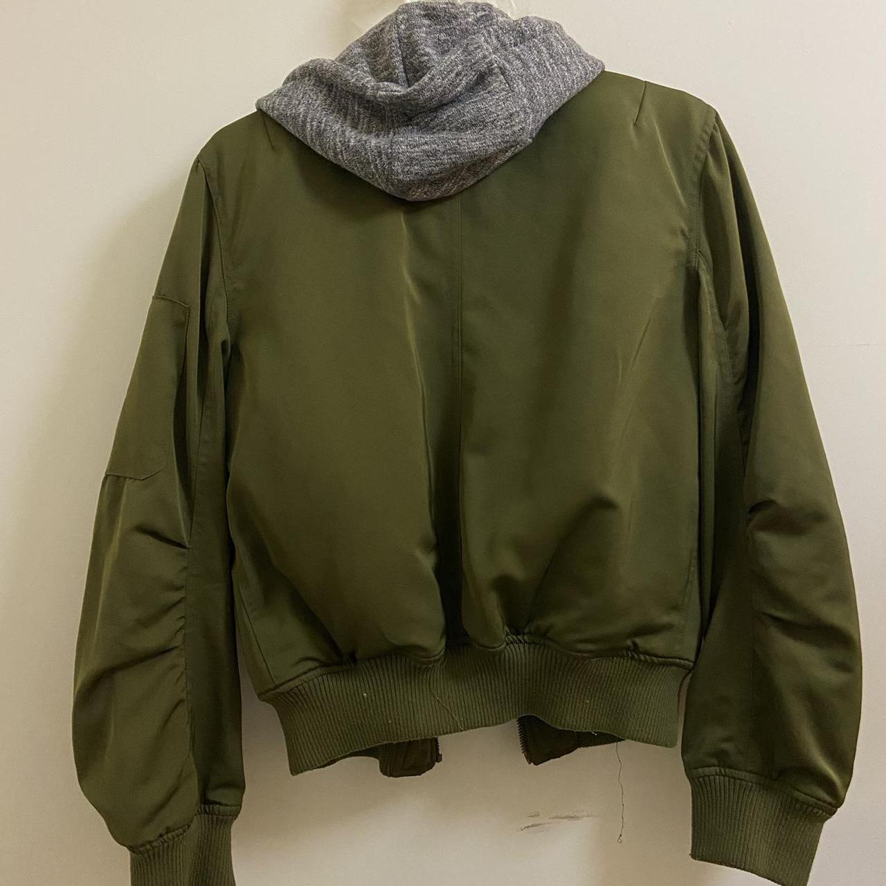 Army Green Bomber Jacket Worn A Couple Times  - Depop