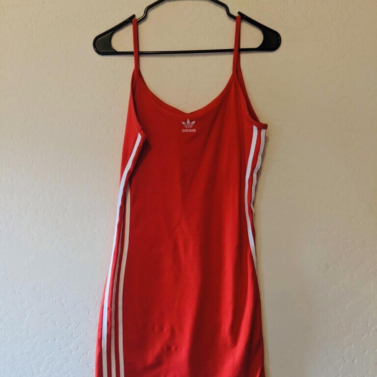 Adidas Women's Red Dress | Depop