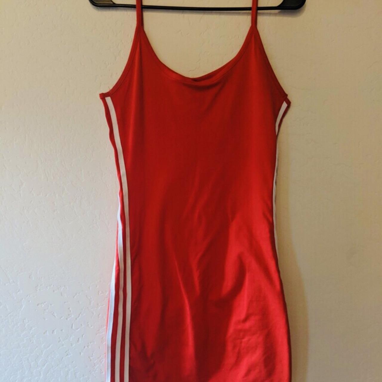 Adidas Women's Red Dress | Depop