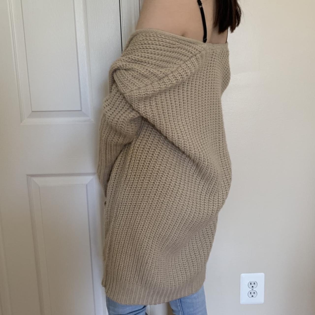 long tan cardigan from forever 21. Has been worn a... Depop