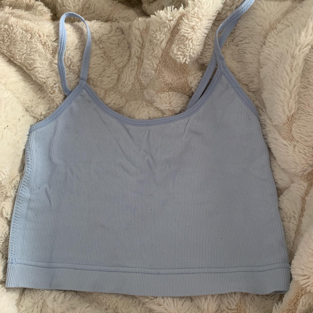 super cute garage ribbed tank top size xsmall light... - Depop