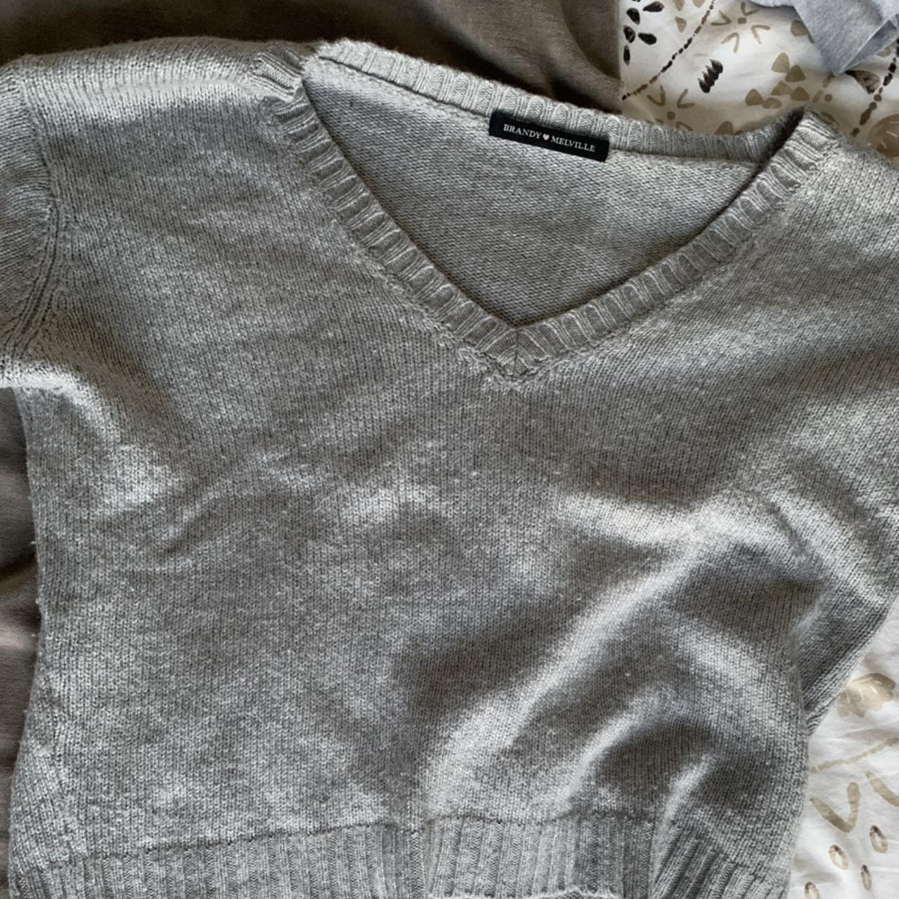 Brandy melville Leigh sweater grey💗 In sale on... - Depop