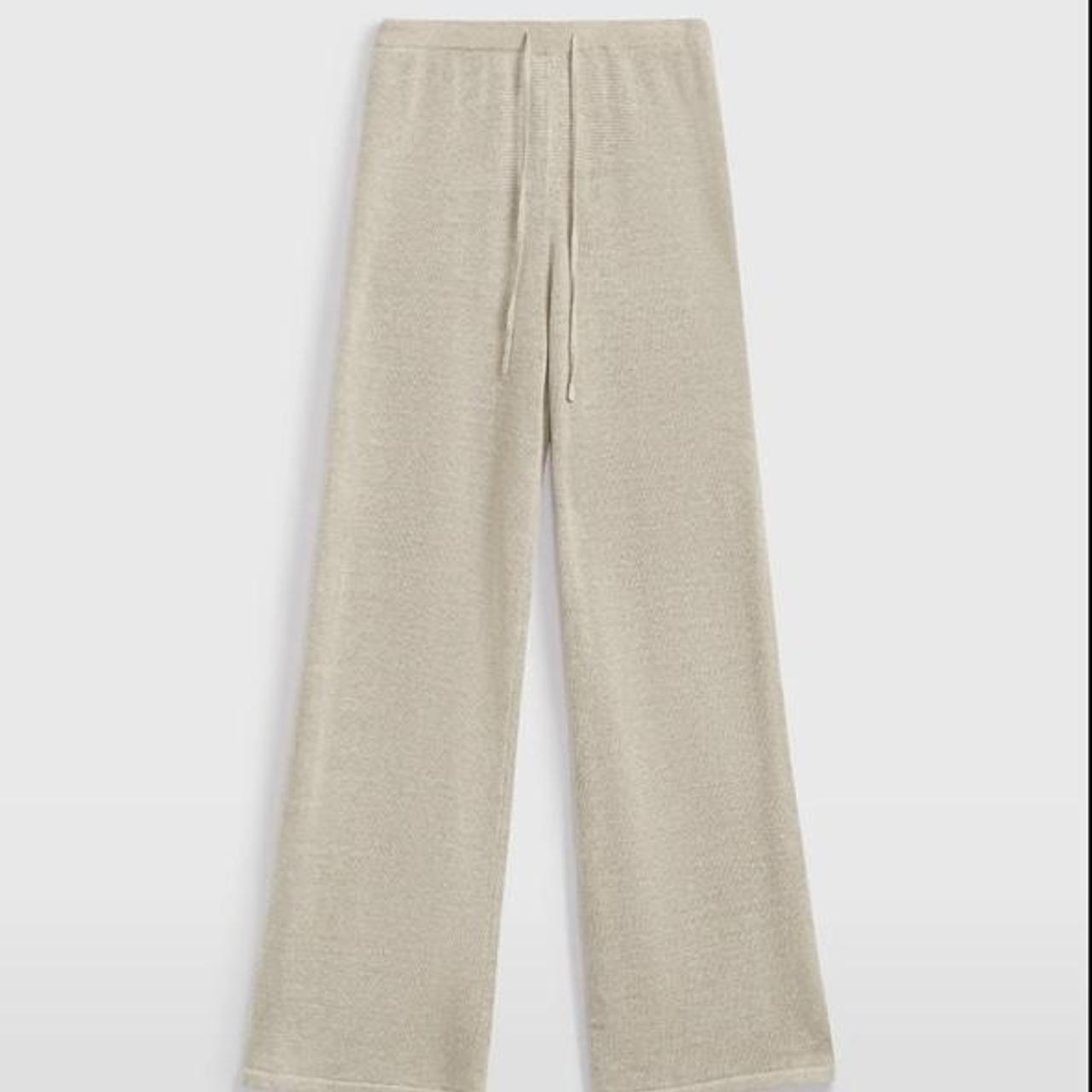 venroy knitted linen pants- taupe feel free to send... - Depop