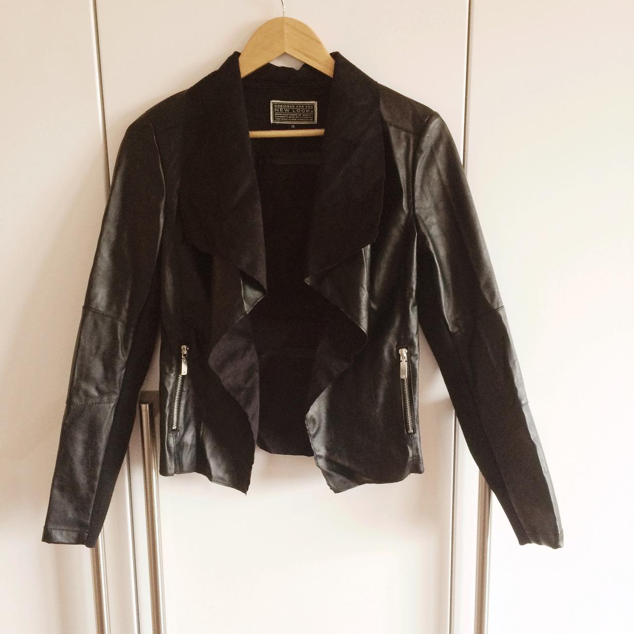 New look faux leather waterfall jacket best sale