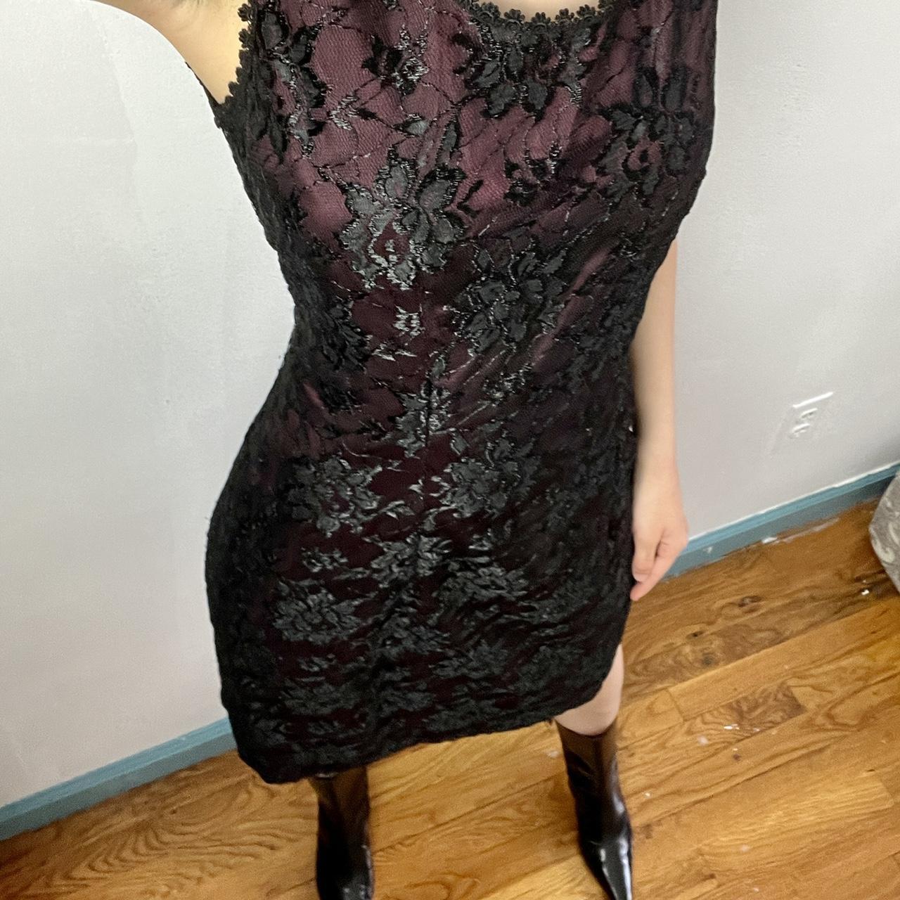 Panache Women's Black and Purple Dress (2)