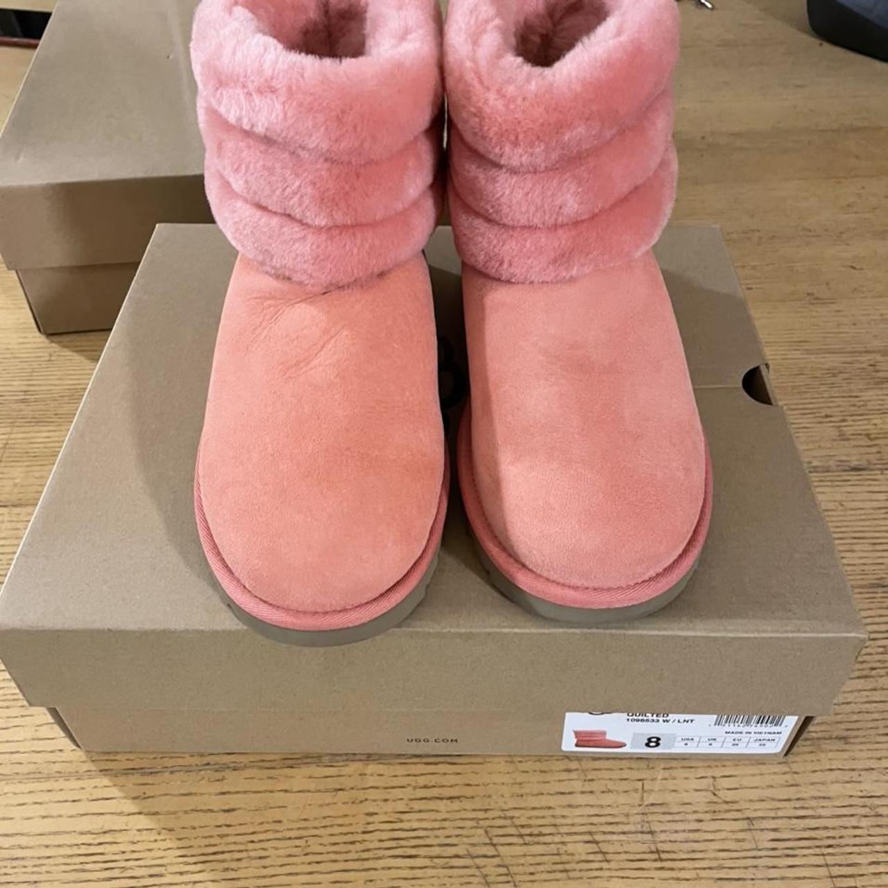 Peach uggs with clearance fur