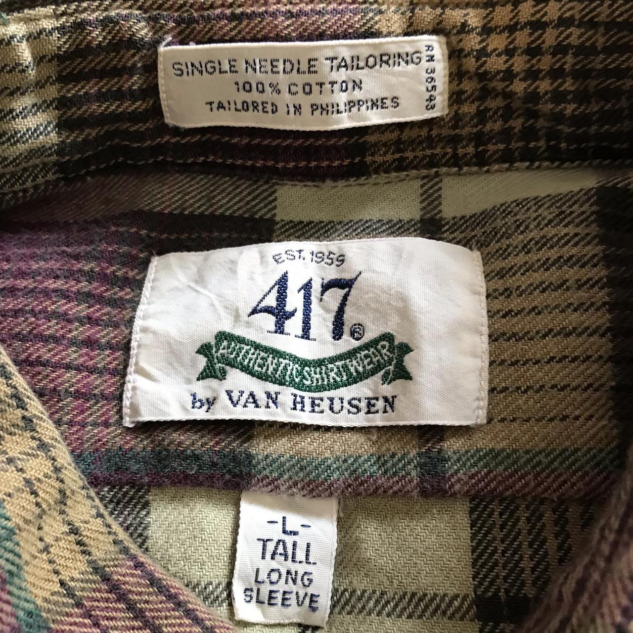 Van Heusen plaid flannel 417 button up authentic... - Depop