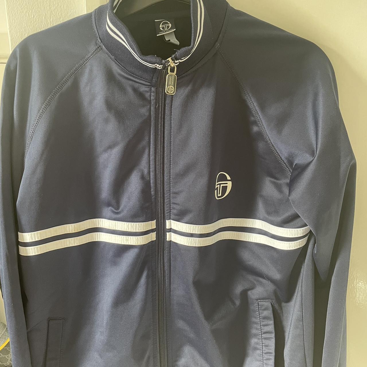 Sergio Tacchini Herren Sweatshirt Iconic - Dunkelgrau Mit Kapuze | Baumwolle-Polyester Mix