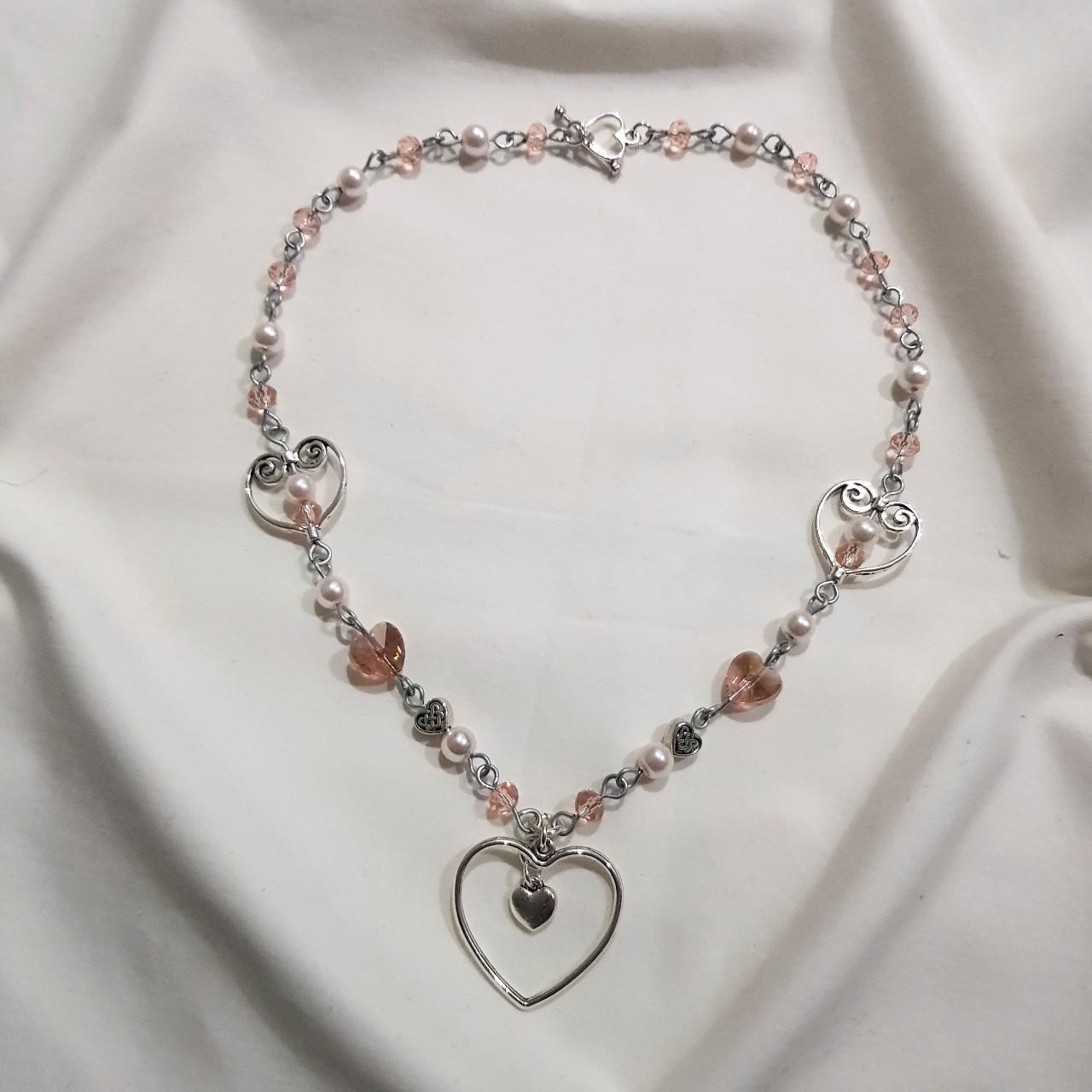 Women's Pink and Silver Jewellery | Depop