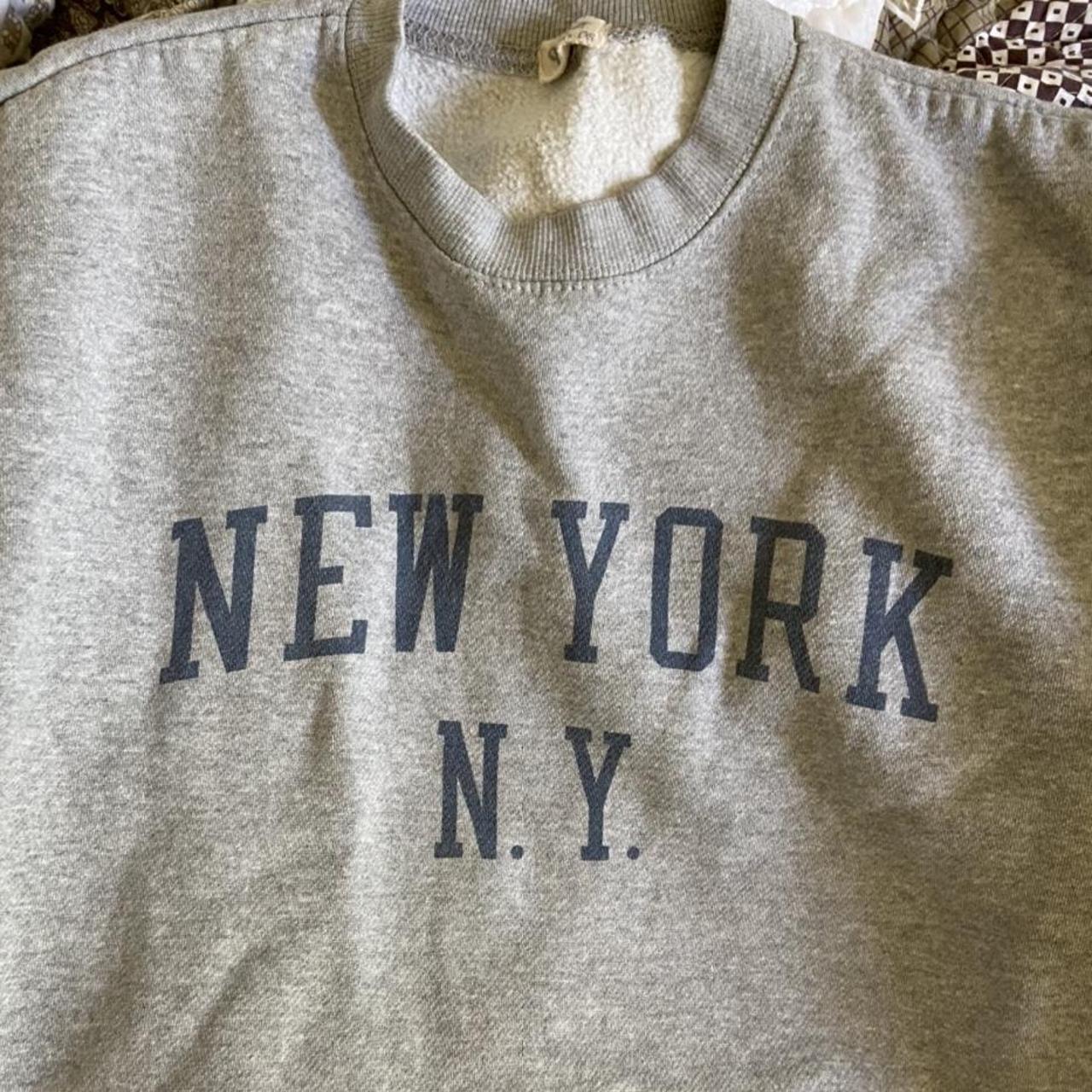 Brandy Melville john galt new york grey crew neck!... - Depop