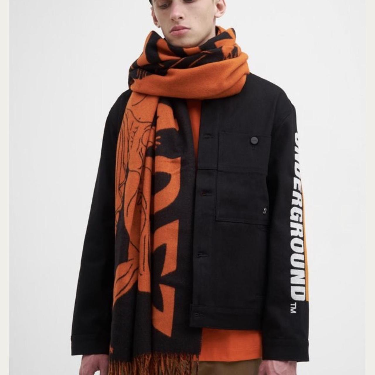 Études Men's Orange and Black Scarf-wraps (4)