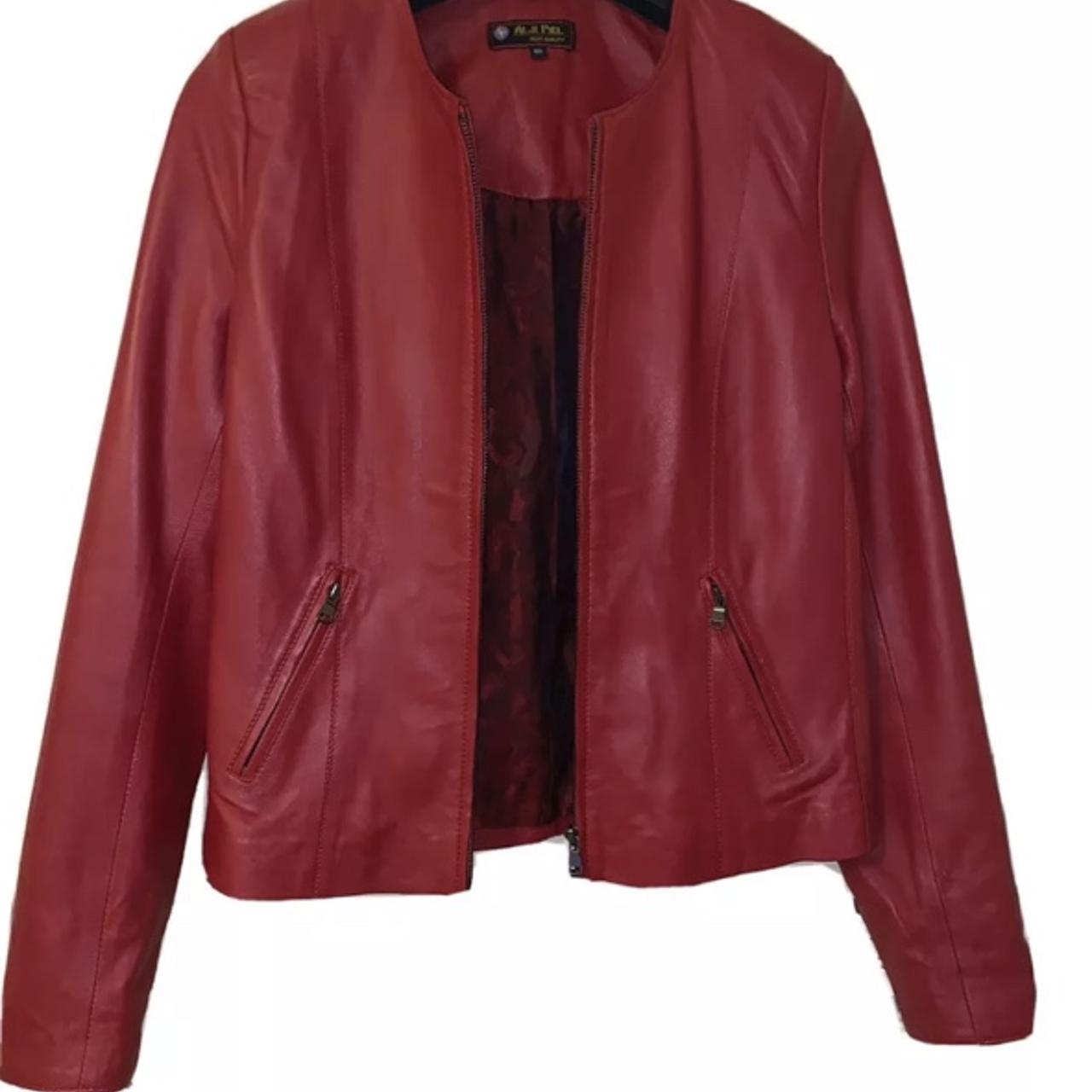 authentic leather jacket from Alji Piel. Size 40... - Depop
