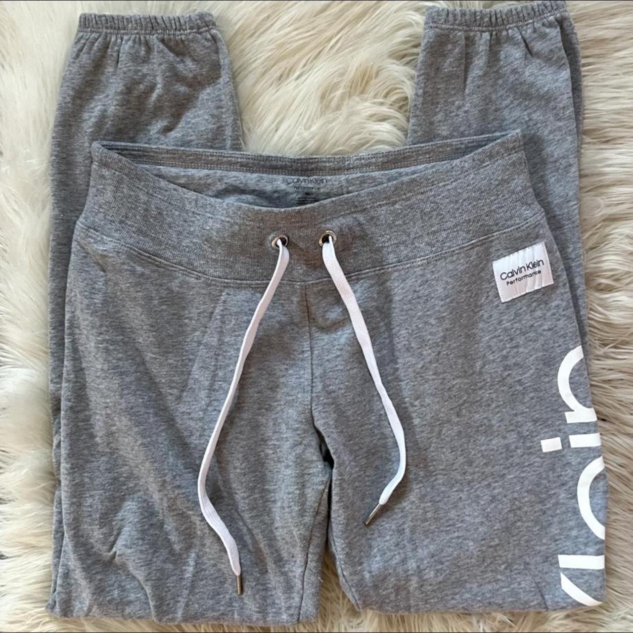 calvin klein sweatpants size medium worn... - Depop