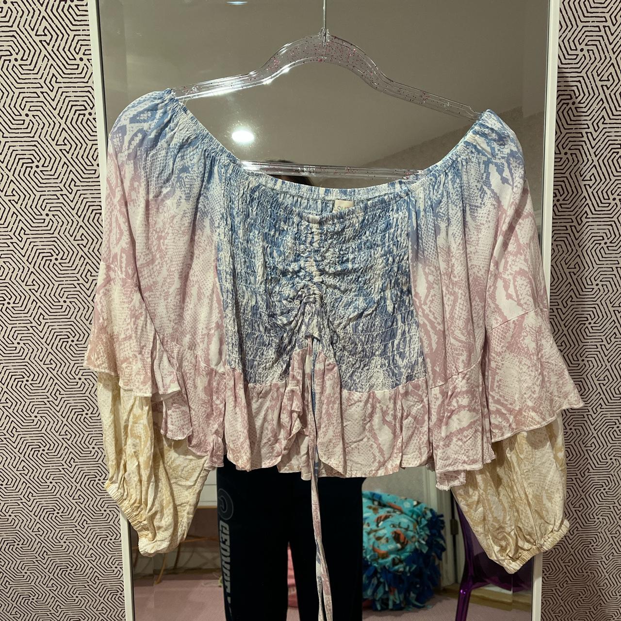 Surf Gypsy Women's Purple and White Blouse (2)