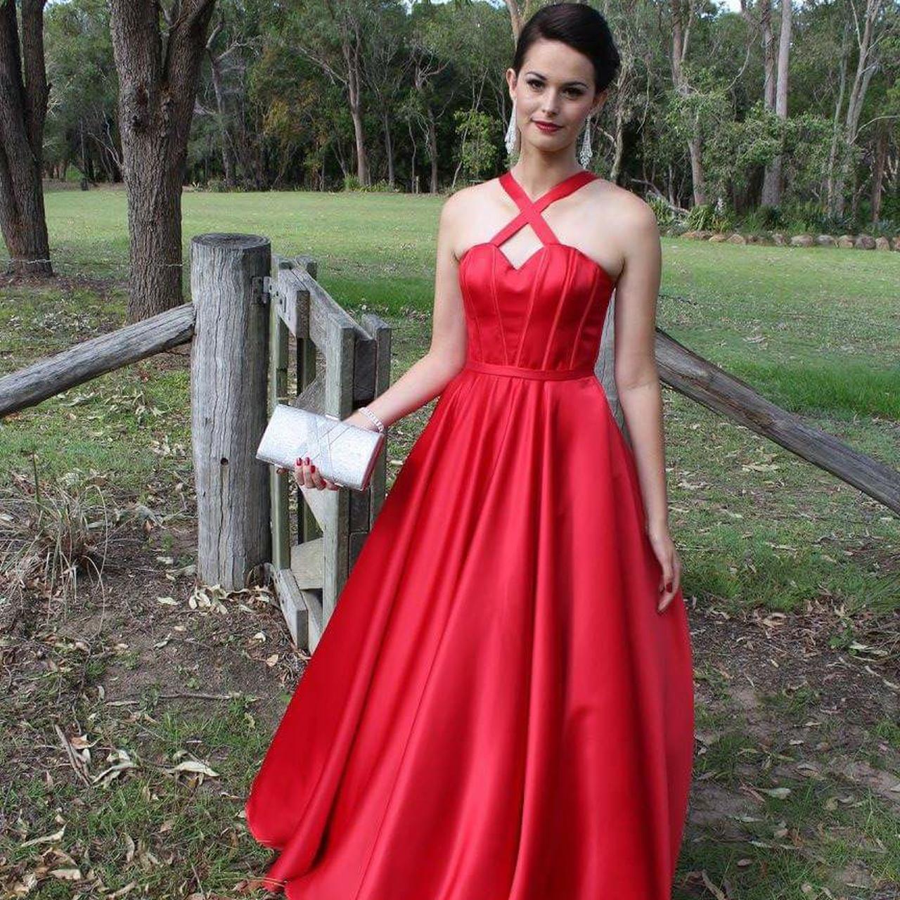 red prom dress size 8