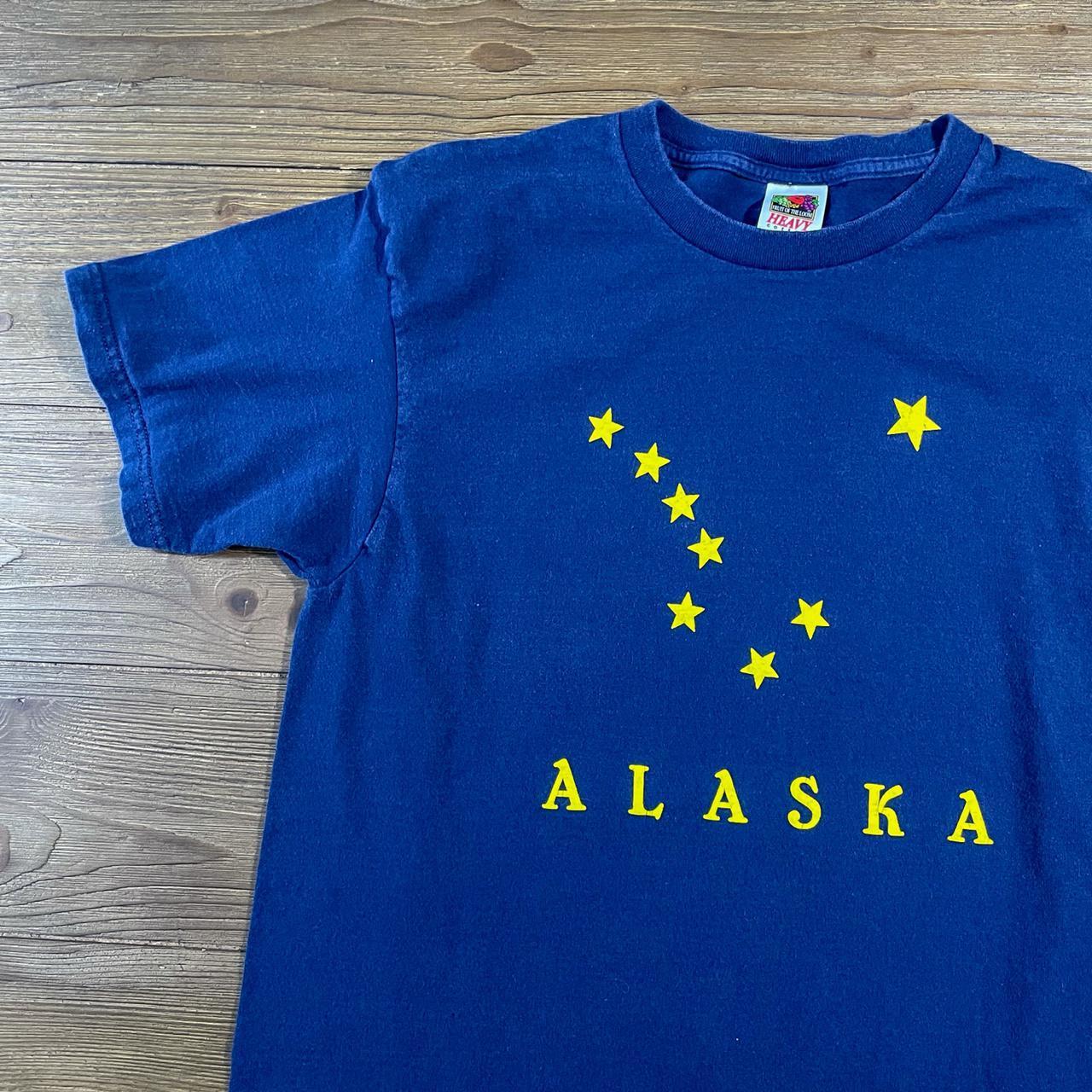 Men's Alaska Flag T-Shirt Navy Blue