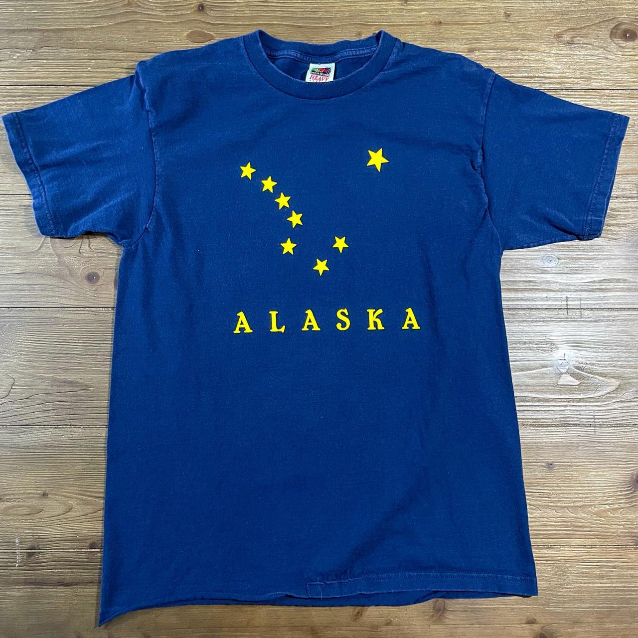 Men's Alaska Flag T-Shirt Navy Blue