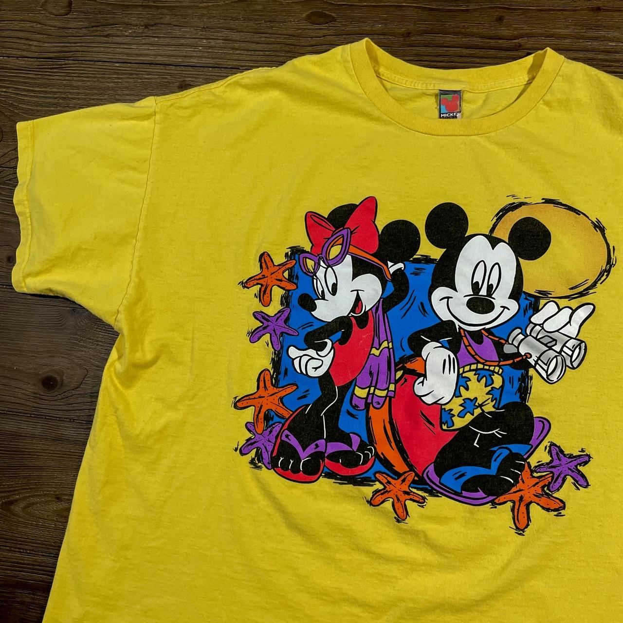 Vintage 90’s Mickey and Minnie Mouse Beach T-Shirt... - Depop