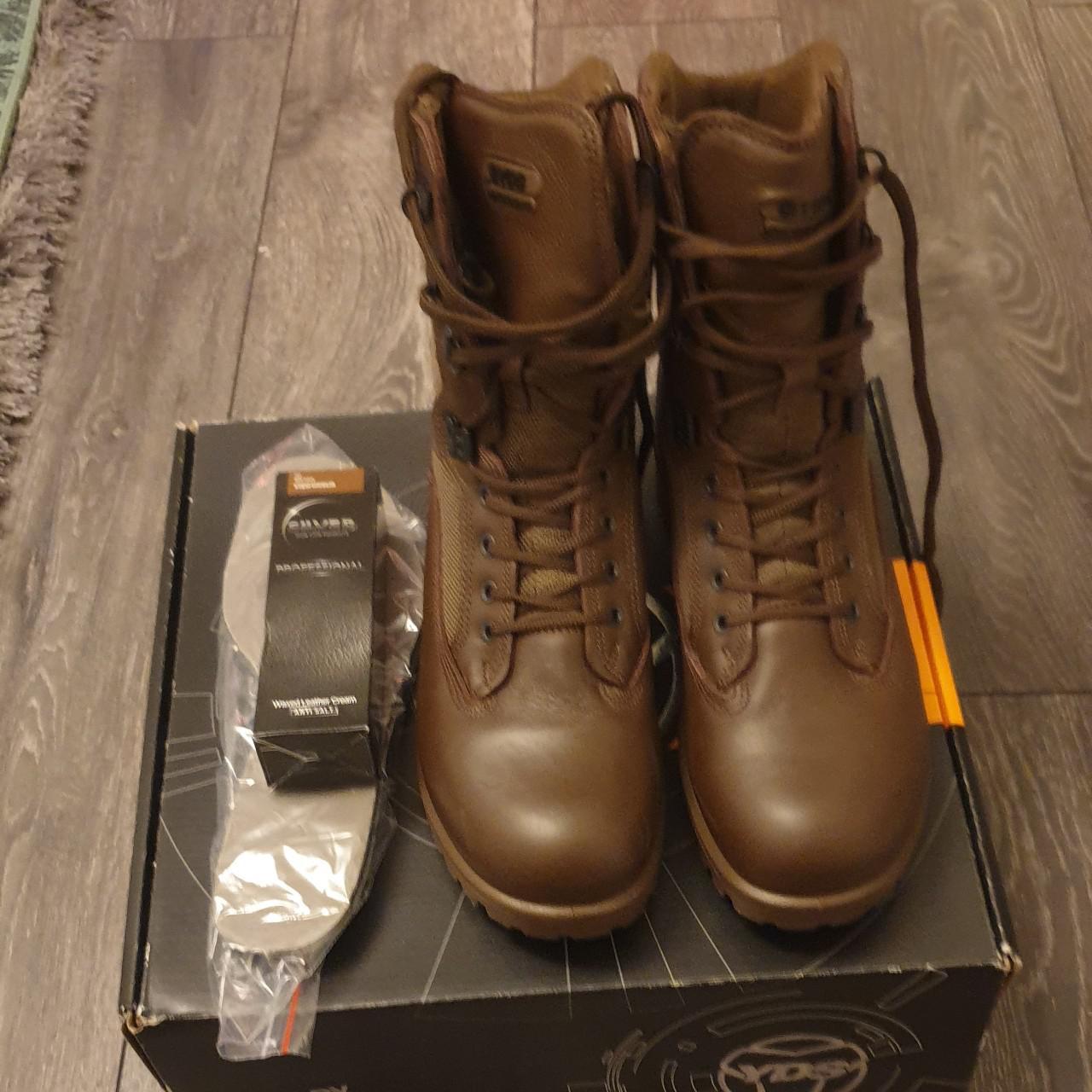 British Army Brown Leather YDS Kestrel Combat Boots... Depop