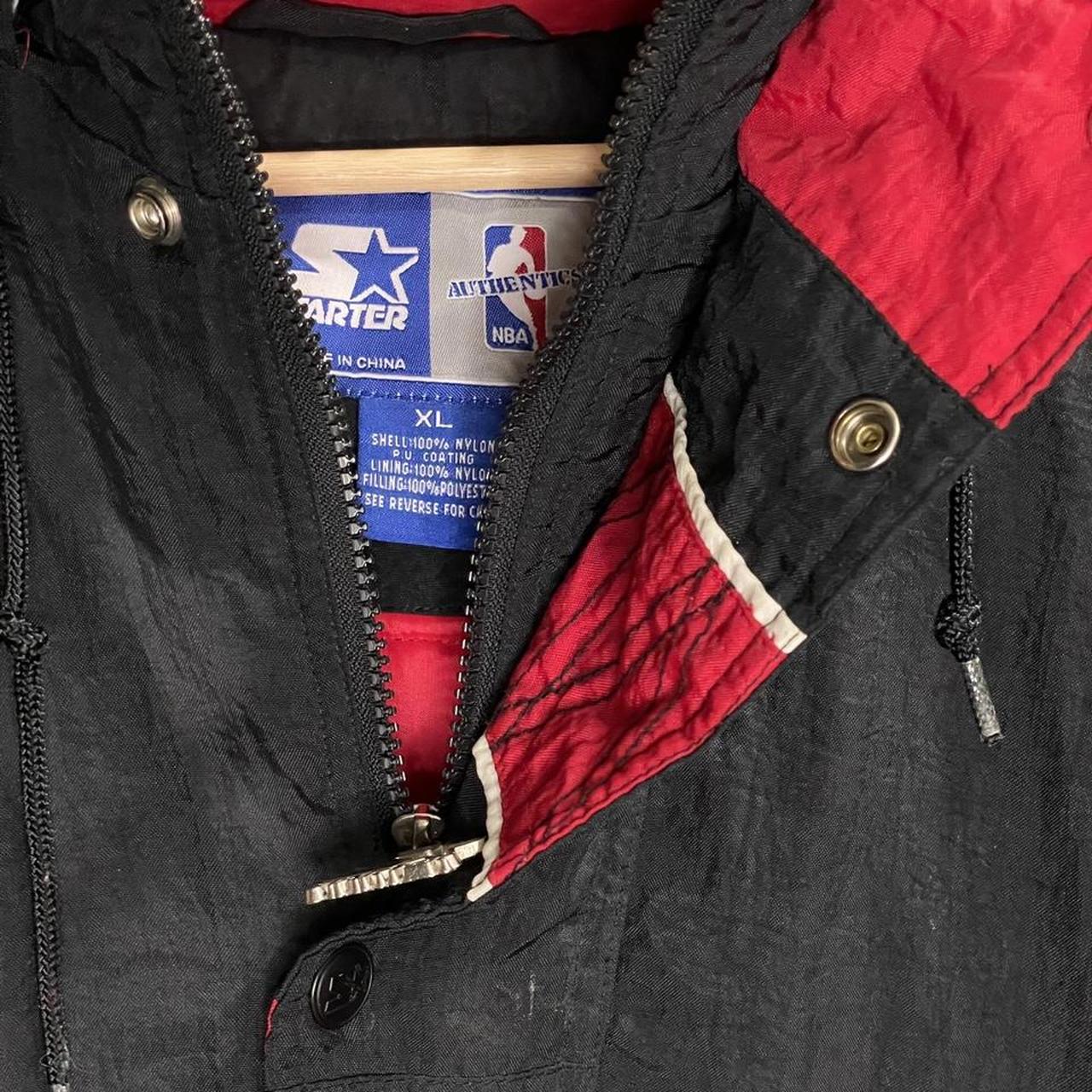 Vintage 90s chicago bulls starter pullover jacket | Depop