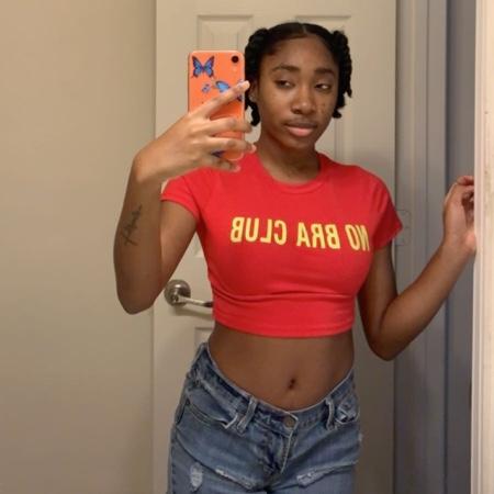 No Bra Club Letter Womens Loose Pullover Shirt - Depop