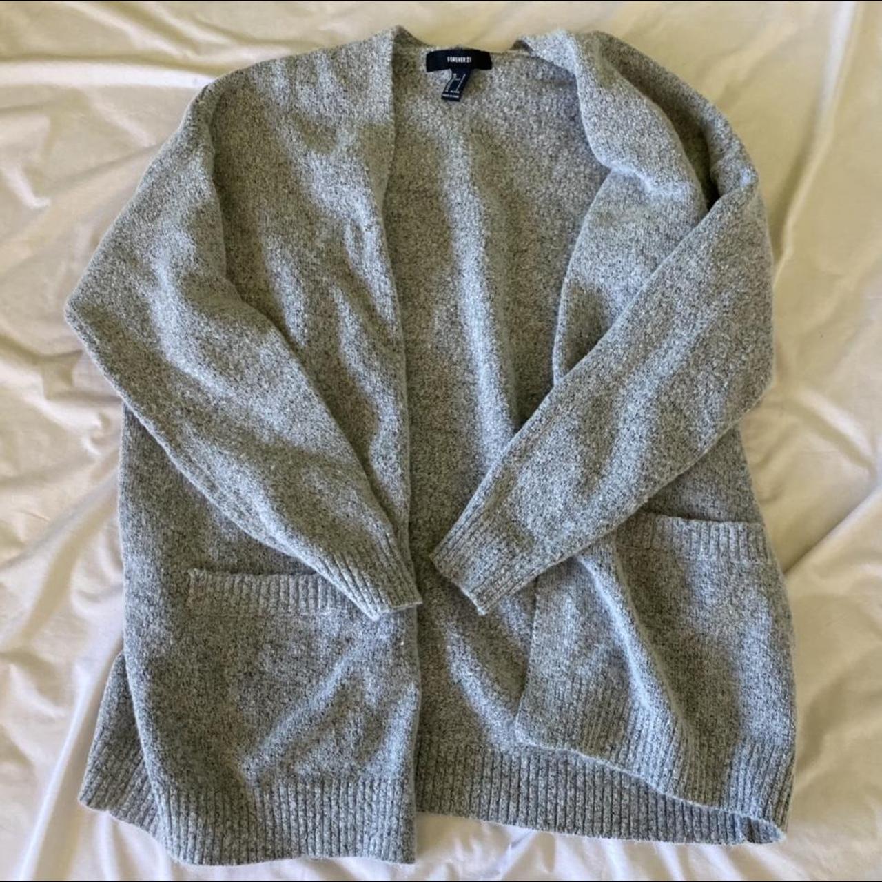 Gray cardigan forever on sale 21