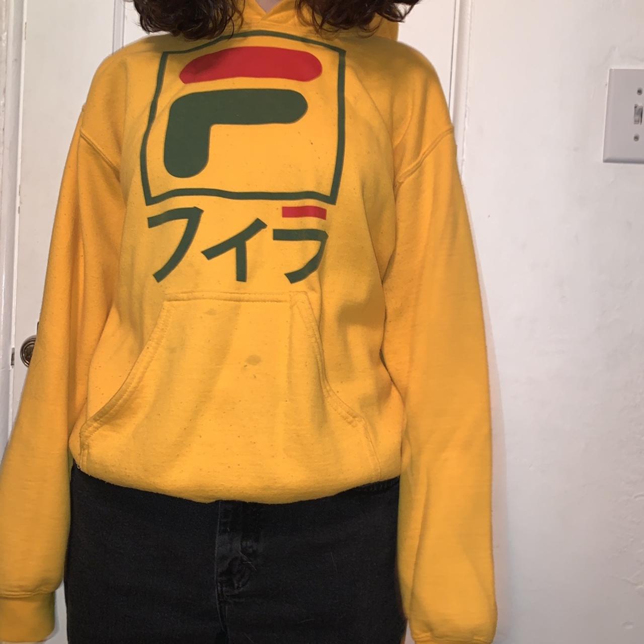 Fila fashion hoodie yellow