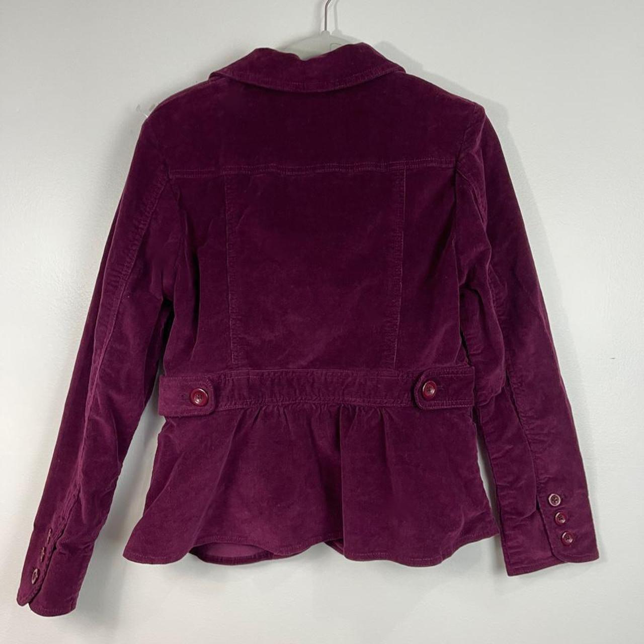 Corduroy jacket in a beautiful deep burgundy purple... - Depop