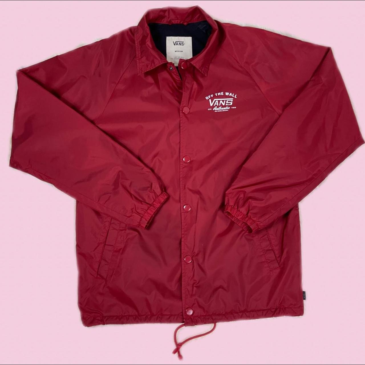 Maroon best sale vans jacket