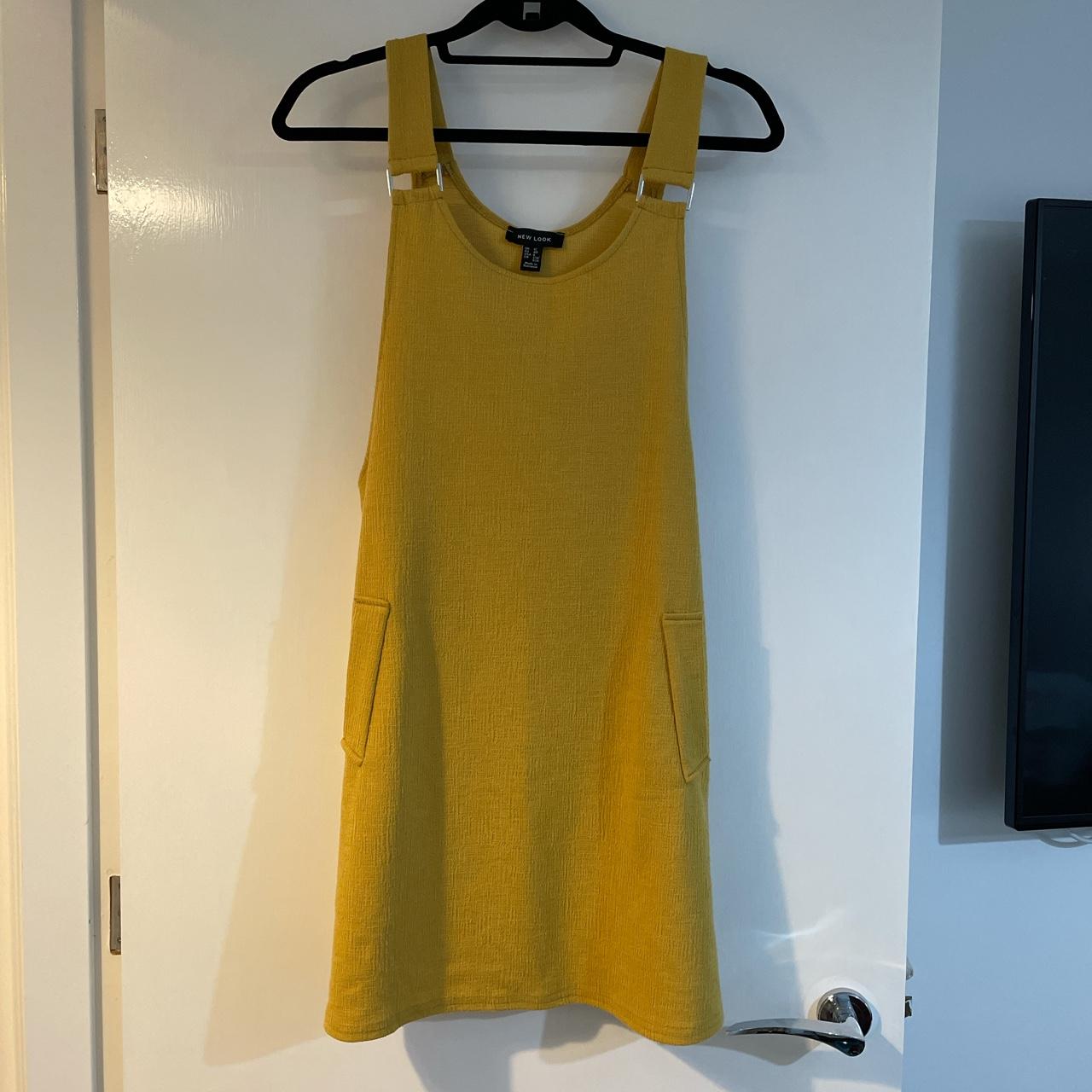 New look cheap mustard pinafore