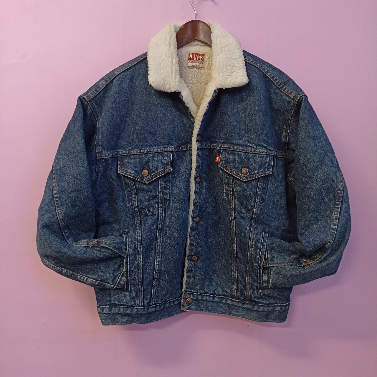 vintage levi's shearling denim jacket