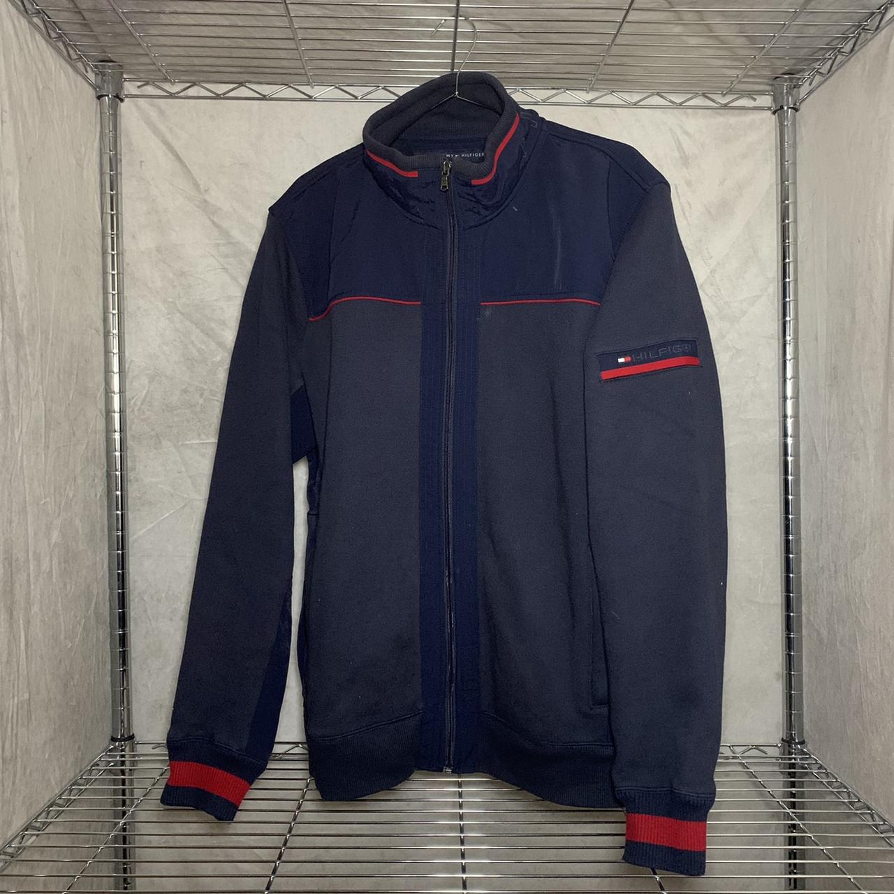 🌎 Tommy Hilfiger jacket 🔴 Sleeve branding patch 🔵... - Depop