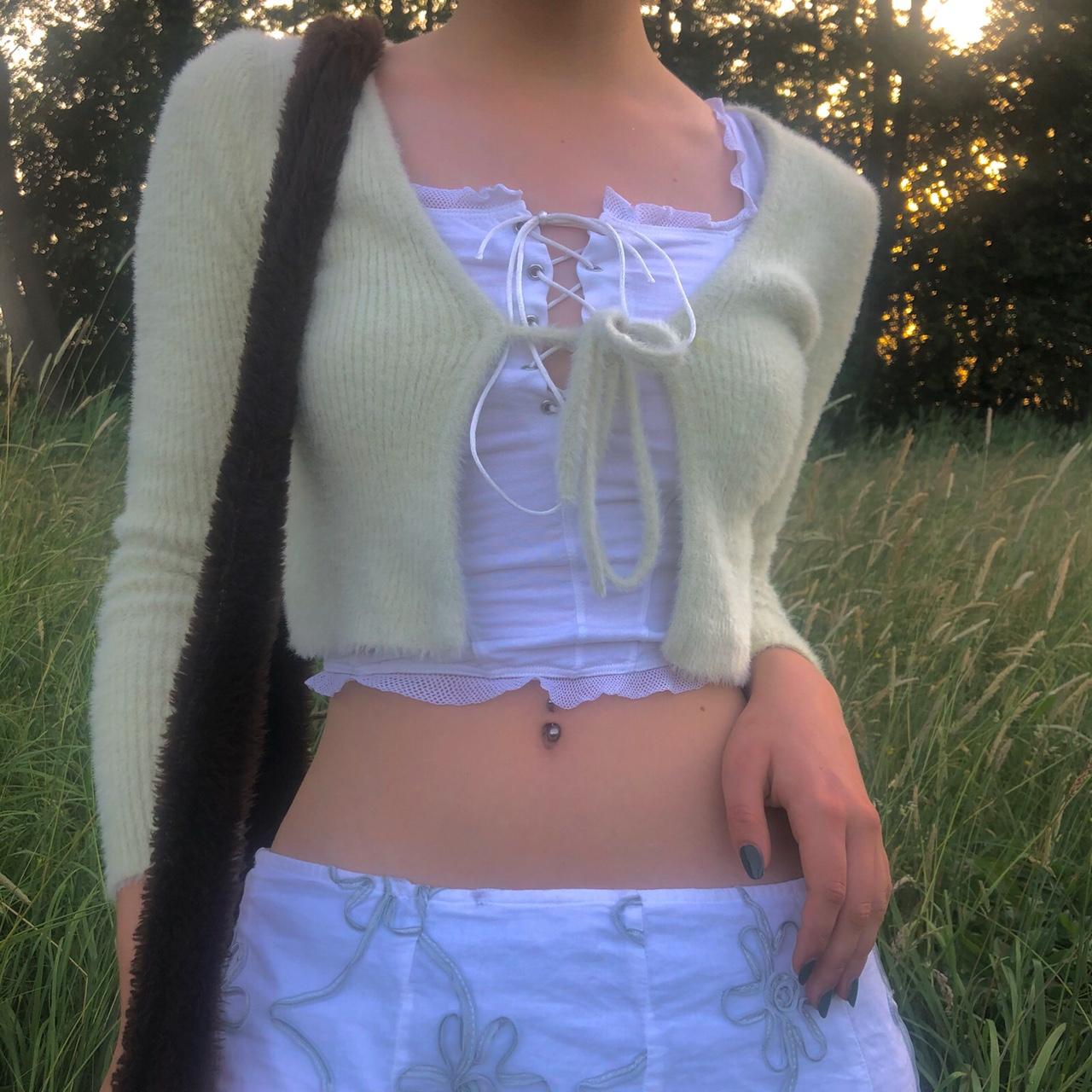 Urban outfitters light/pale yellow tied... - Depop