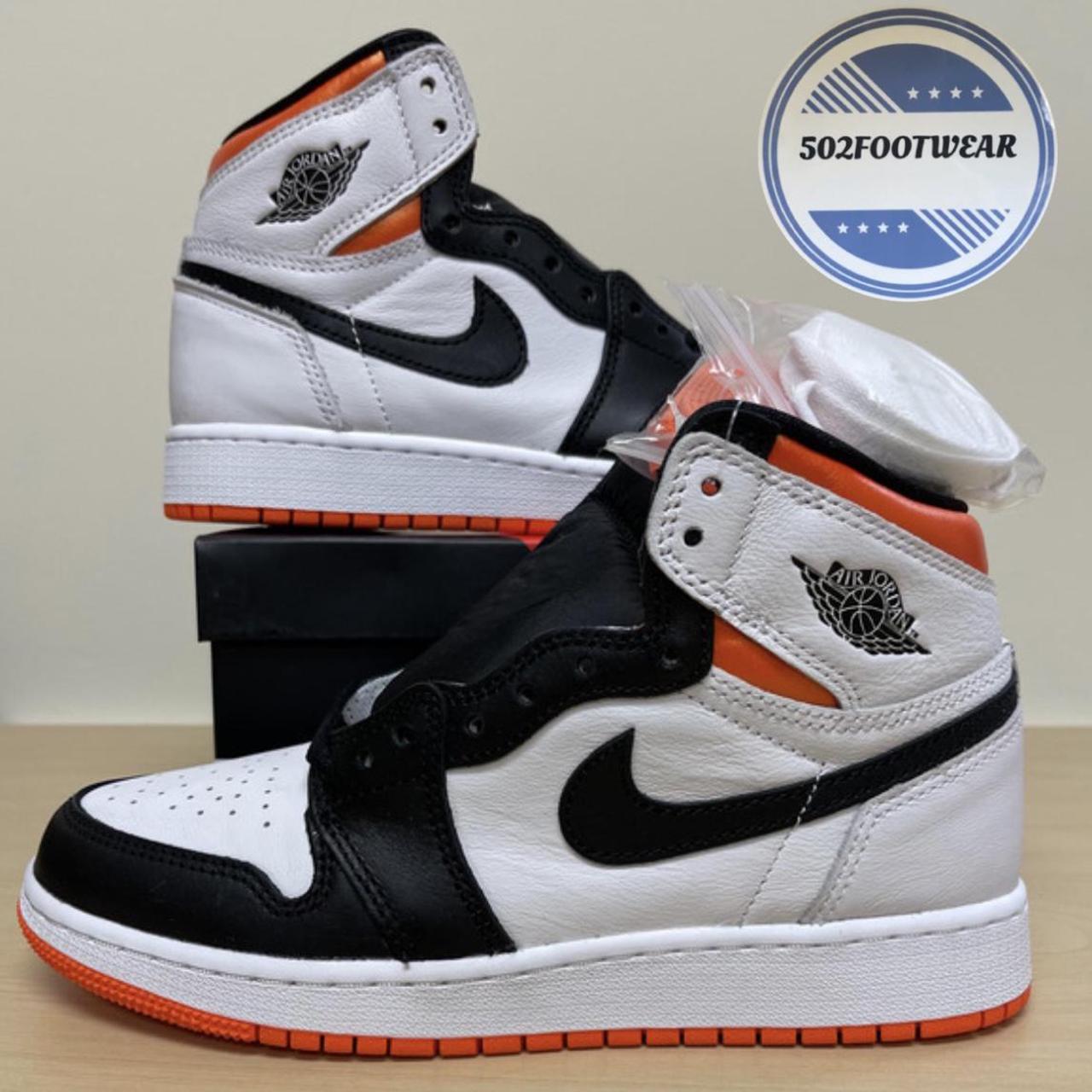 Nike Air Jordan 1 retro high gs electro orange -... - Depop