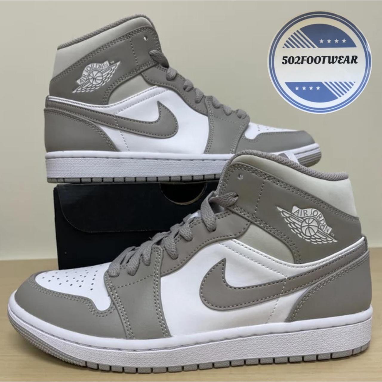 Nike Air Jordan 1 Mid ‘Linen’ Nike Air Jordan 1 AJ1 Mid Linen College Grey Light Bone