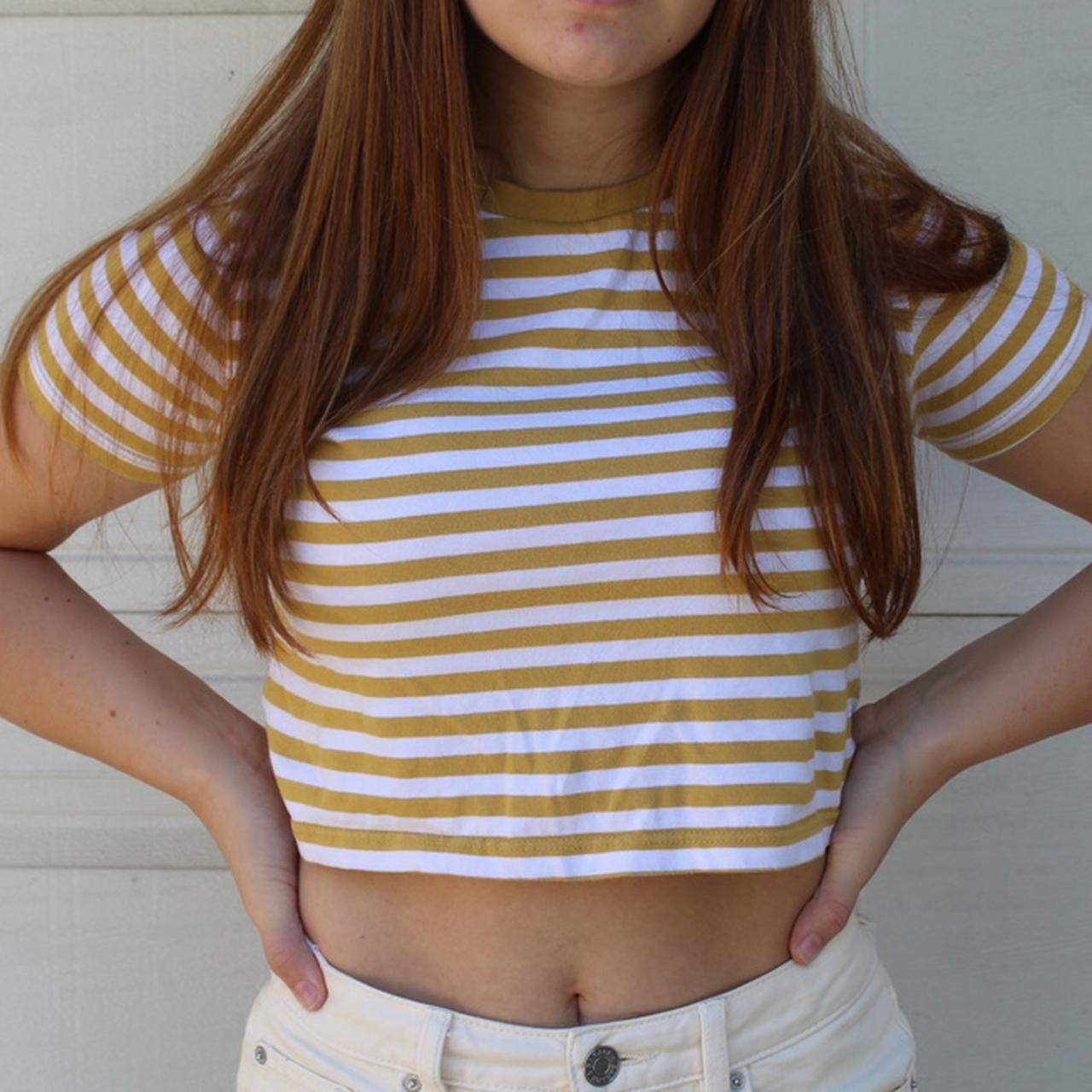 Brandy Melville yellow crop top brandymelville... Depop