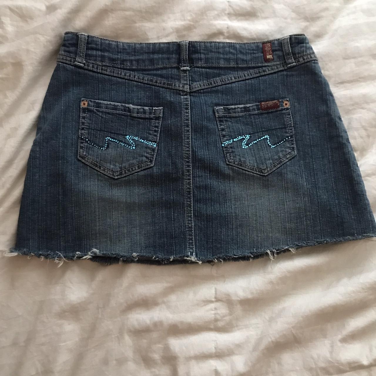 Denim Mini Skirt Super Cute 90s Wash Mini Skirt Depop