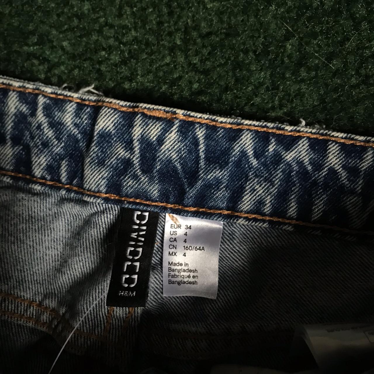 very cool dark acid wash mom jeans from h&m!!! in... - Depop