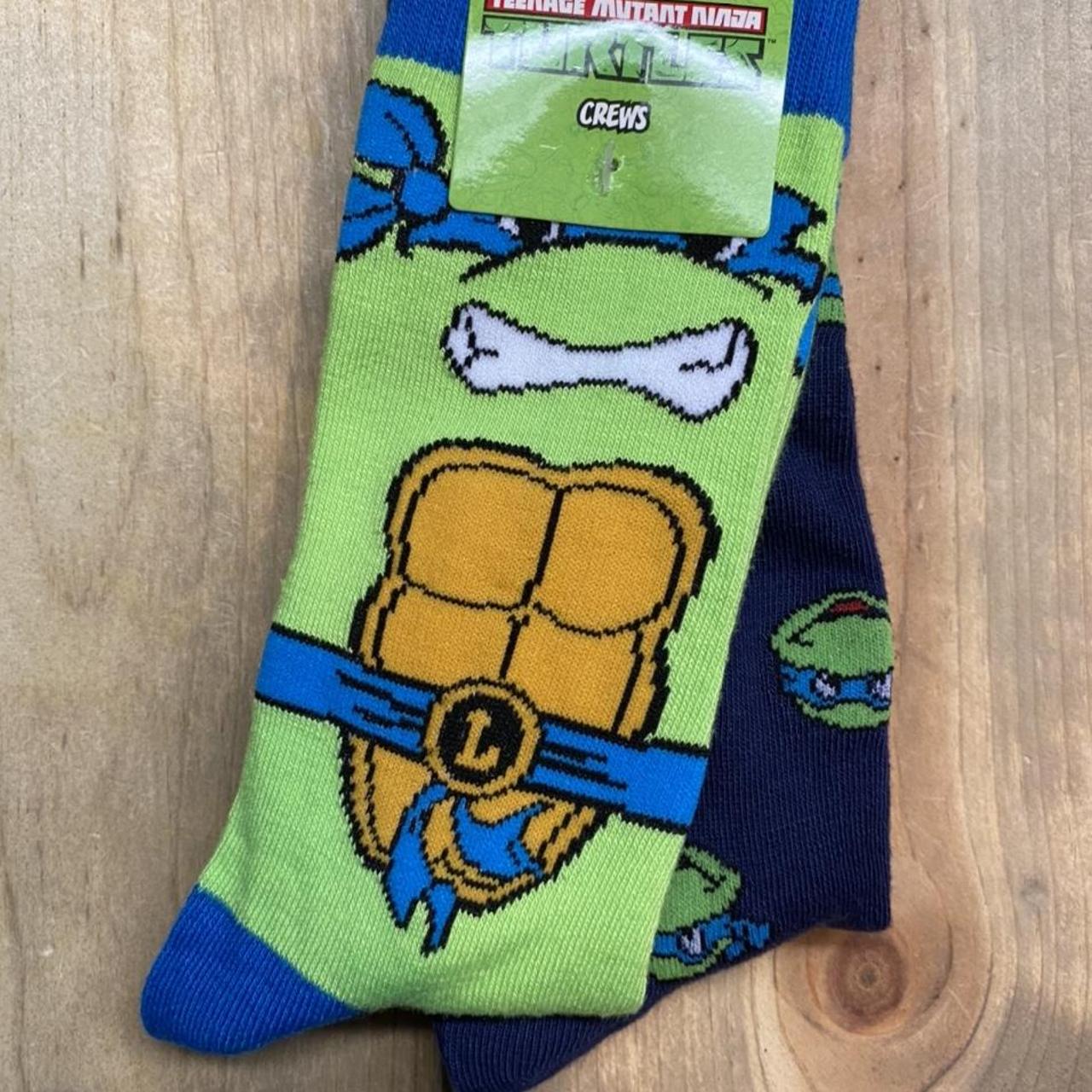 Nickelodeon's Ninja Turtles Crew socks 2 pack (See... - Depop