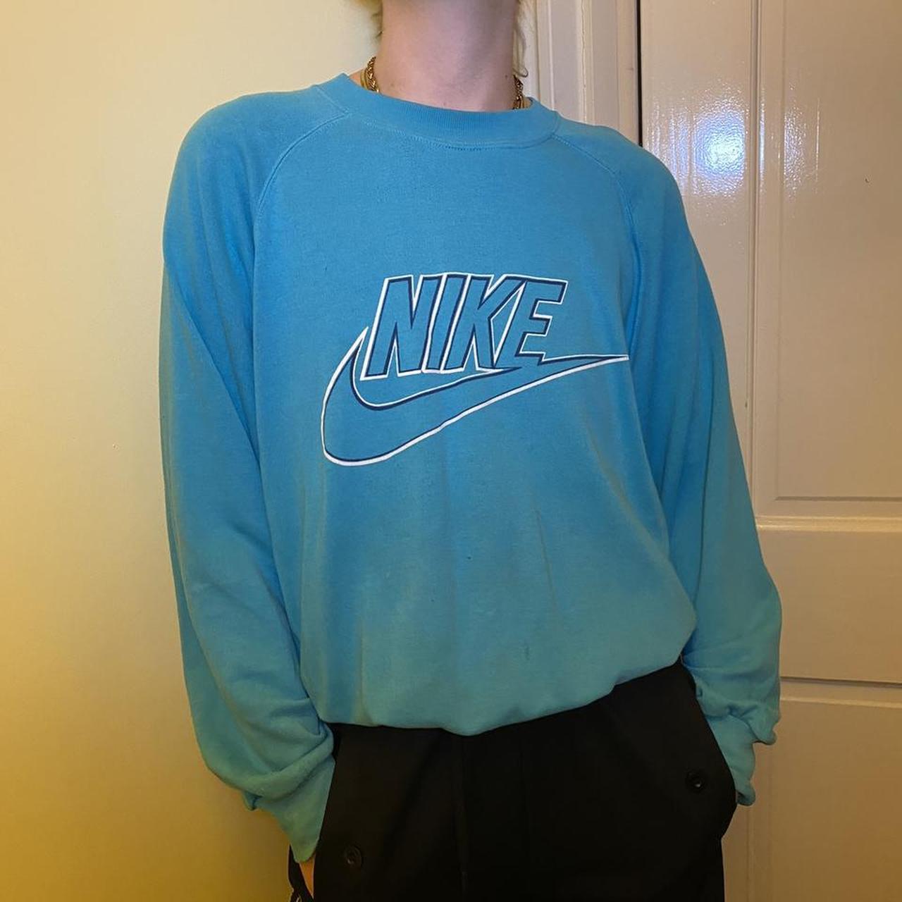 nike light blue jumper