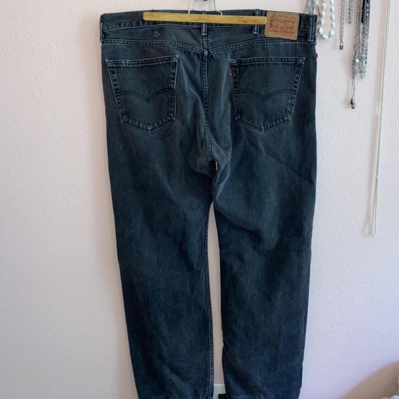 Levi's Men's Grey and Black Trousers | Depop