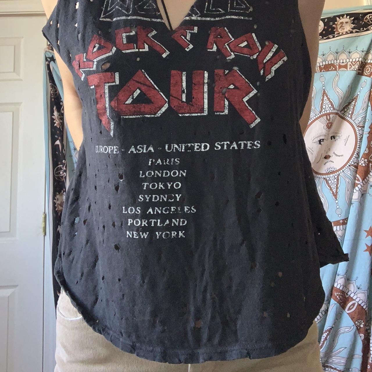 Vintage rock and roll tshirt tank! Holes all over... Depop