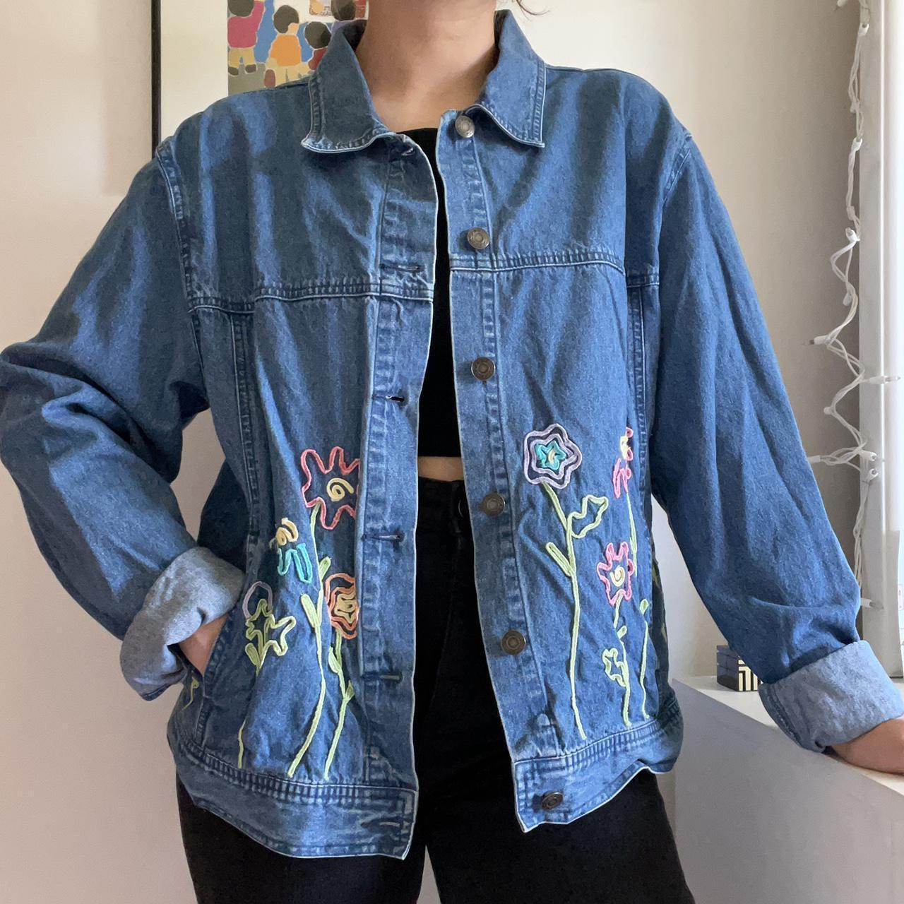 Ribbon Jean Jacket, outlets XL