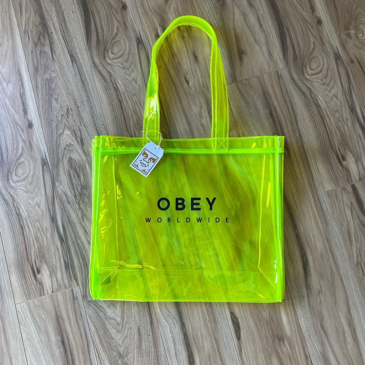 Neon green transparent discount bag