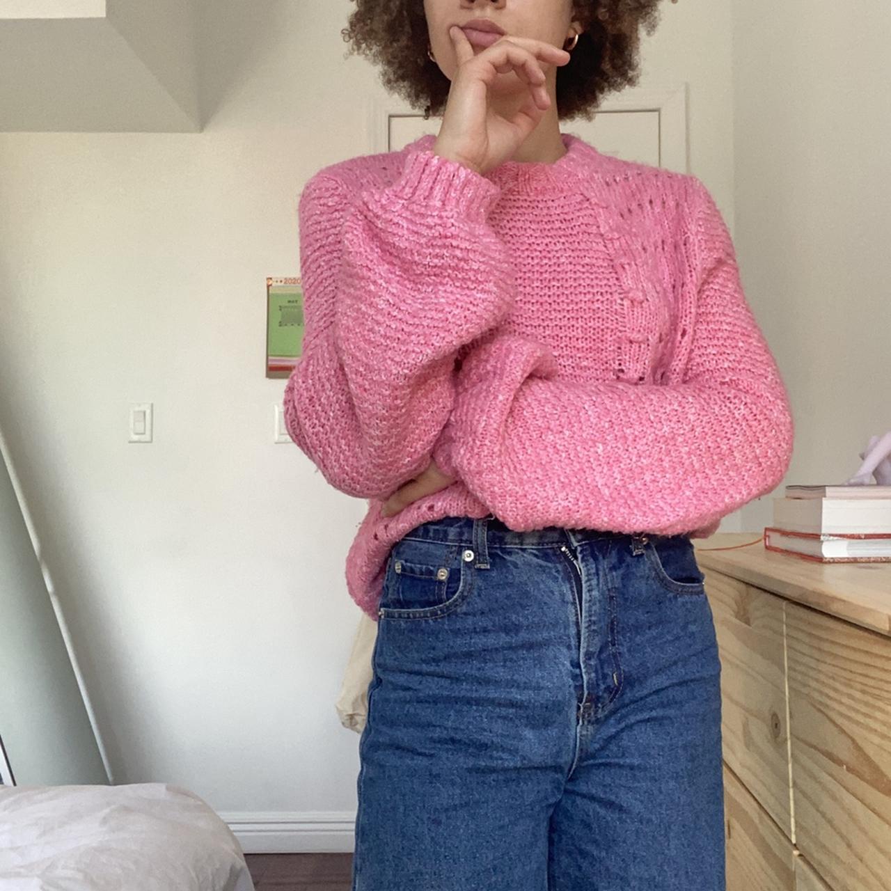 pink-knit-sweater-with-qt-ballon-sleeves-so-soft-depop