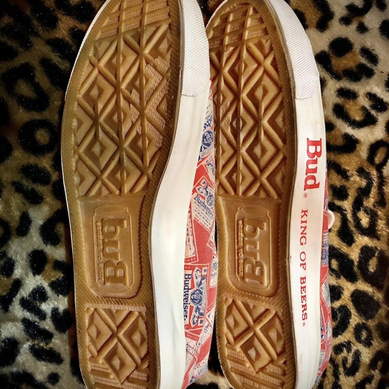 Budweiser All-over Logo Print Vintage 80's lace up | Depop