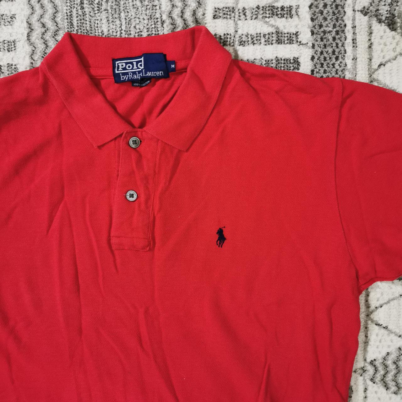 MEN'S RALPH LAUREN RED POLO SIZE: M/ WOULD FIT 6 TO... - Depop