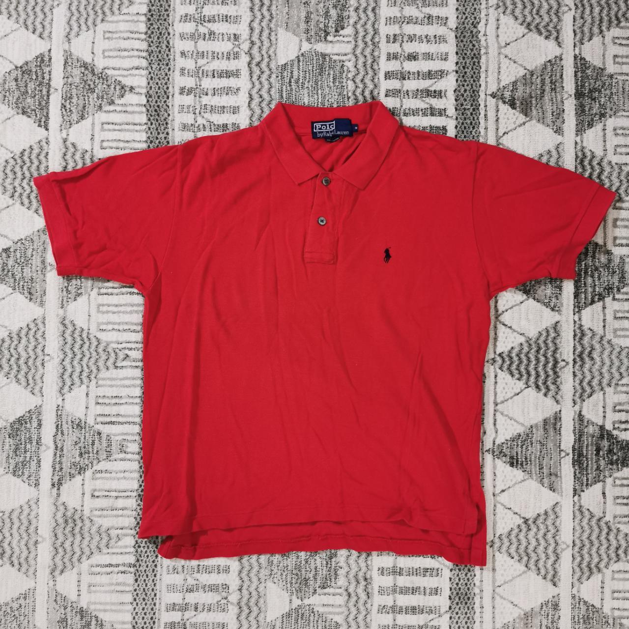 MEN'S RALPH LAUREN RED POLO SIZE: M/ WOULD FIT 6 TO... - Depop